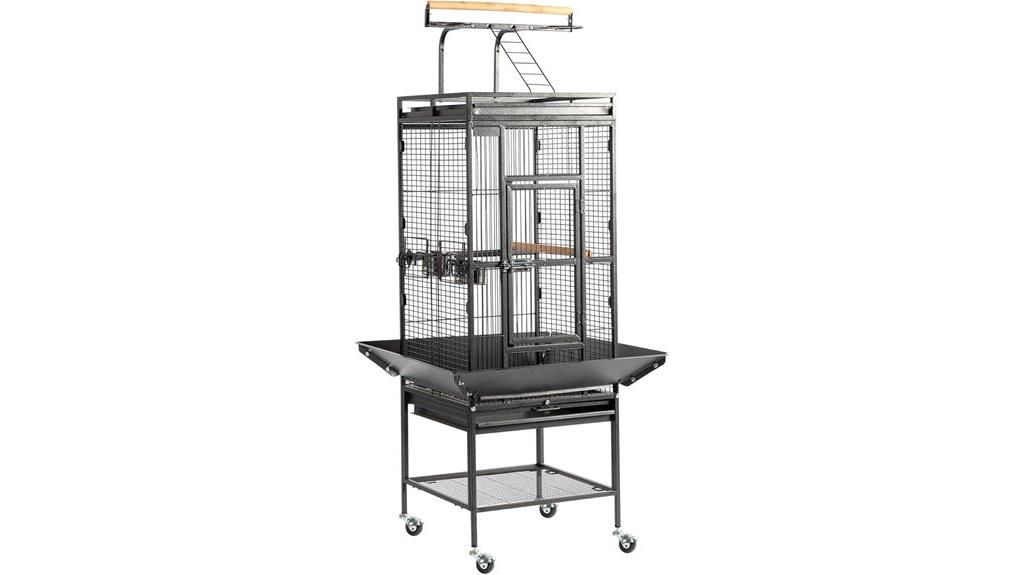 large iron bird cage