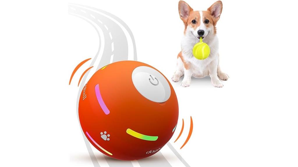 motion activated dog ball