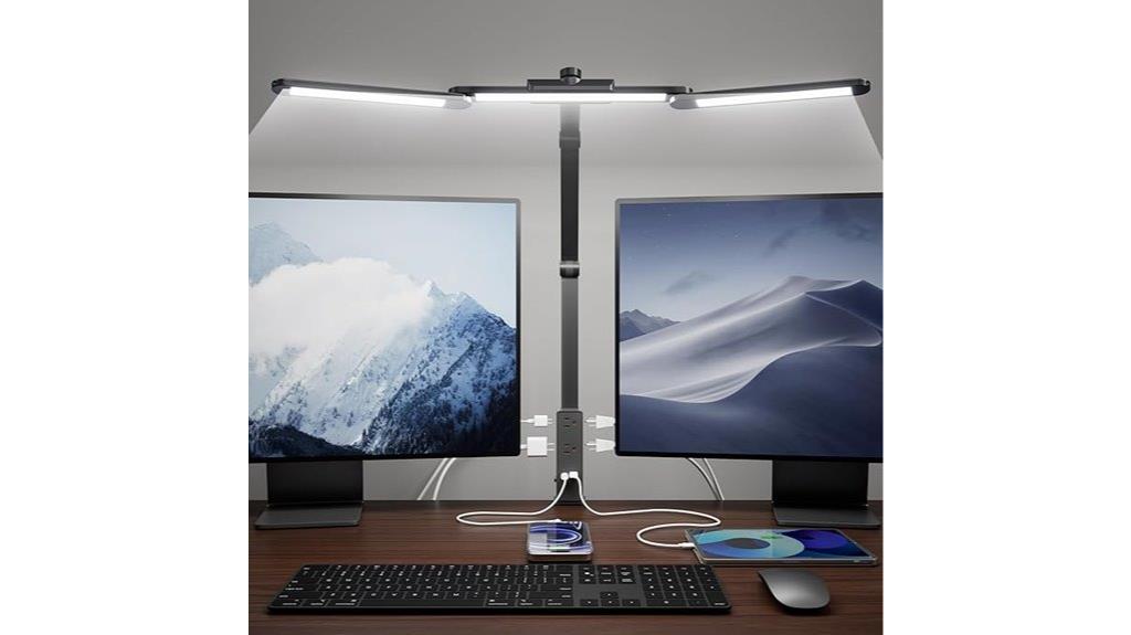 multi outlet led desk lamp
