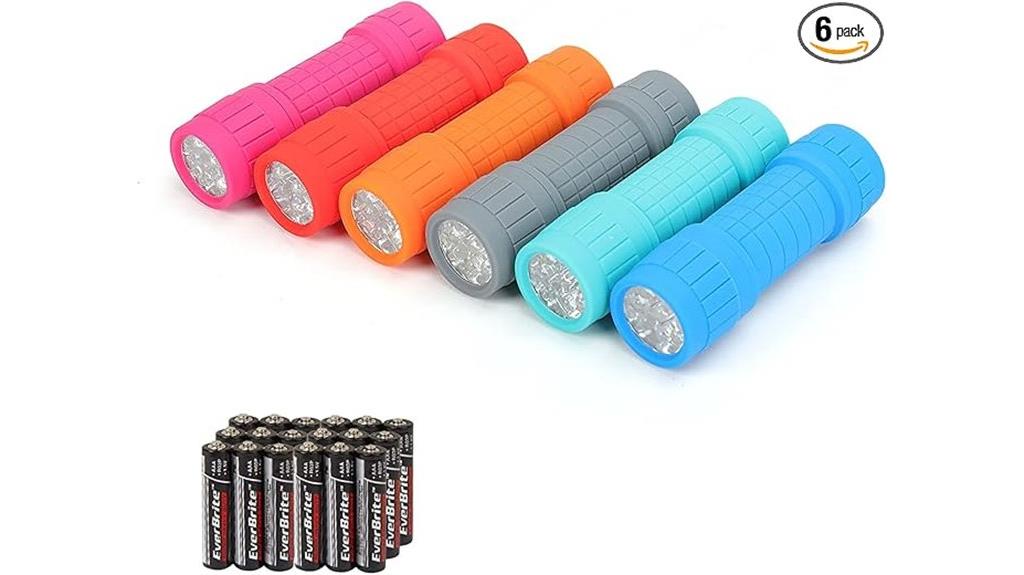 nine led flashlights pack