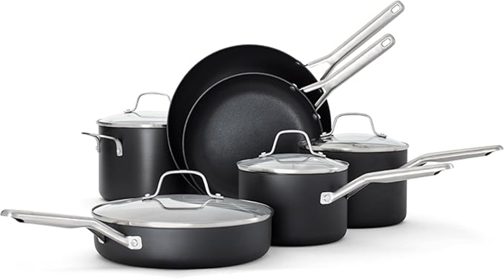 nonstick cookware 10 piece set
