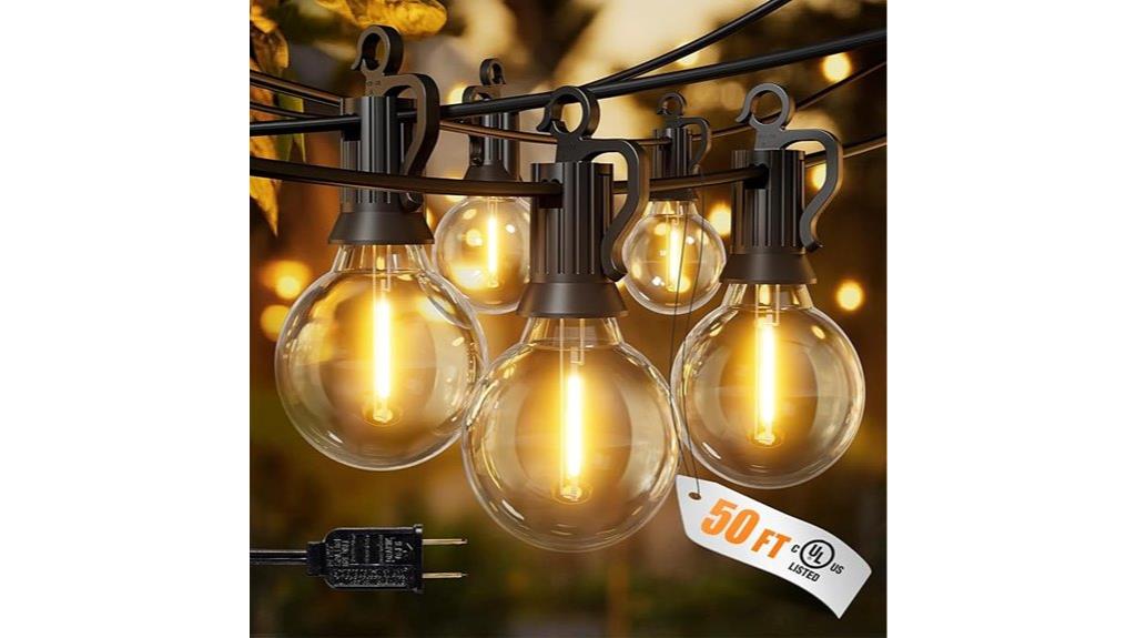 outdoor string lights 50ft