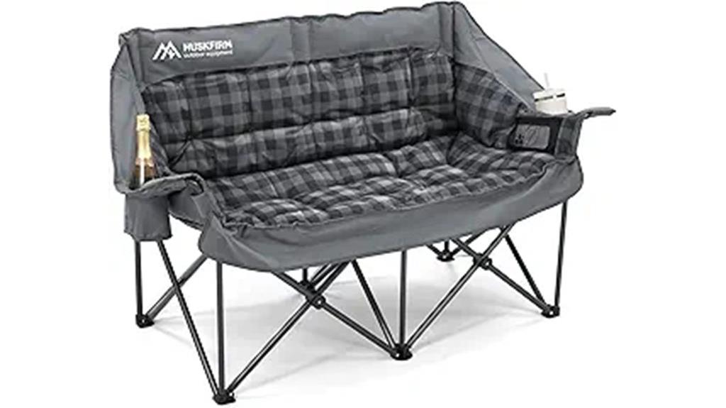 padded double camping seat