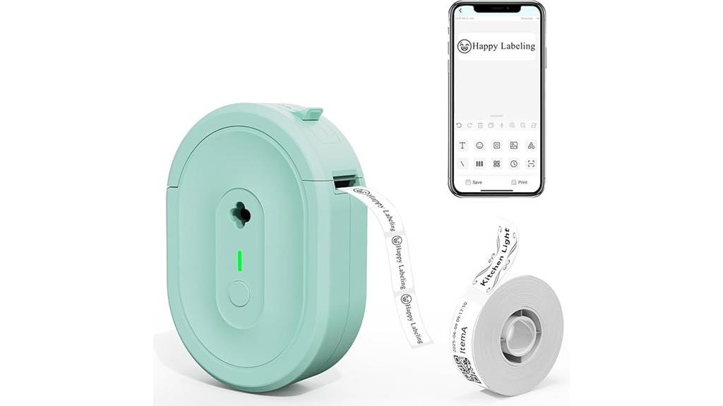 portable green label maker