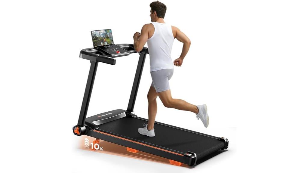 quiet foldable home treadmill