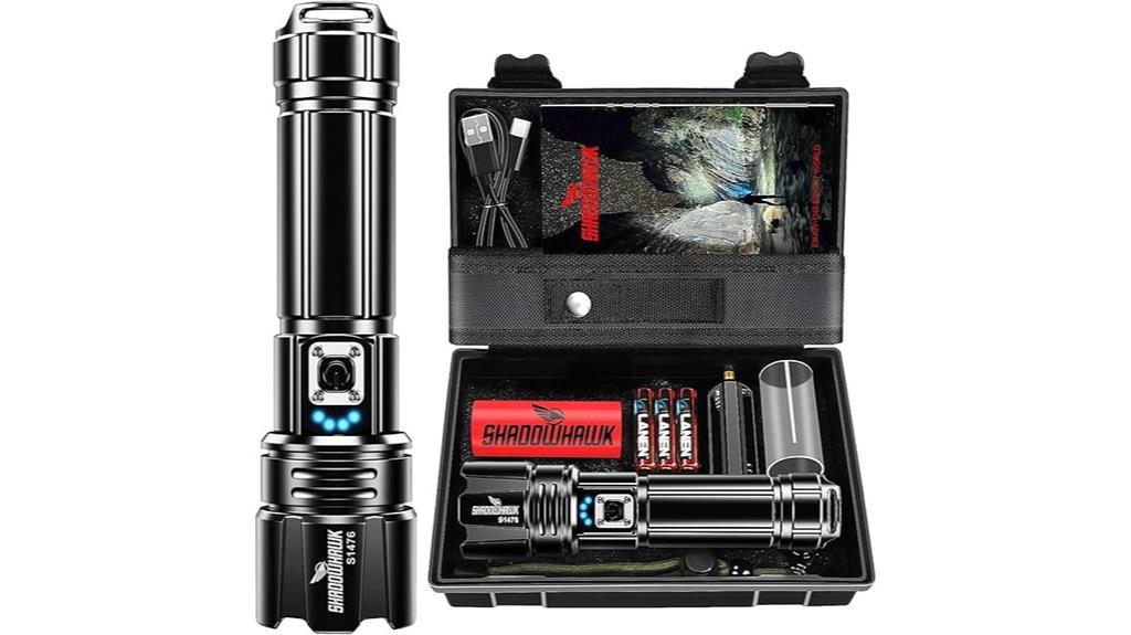 rechargeable 2000 lumens flashlight