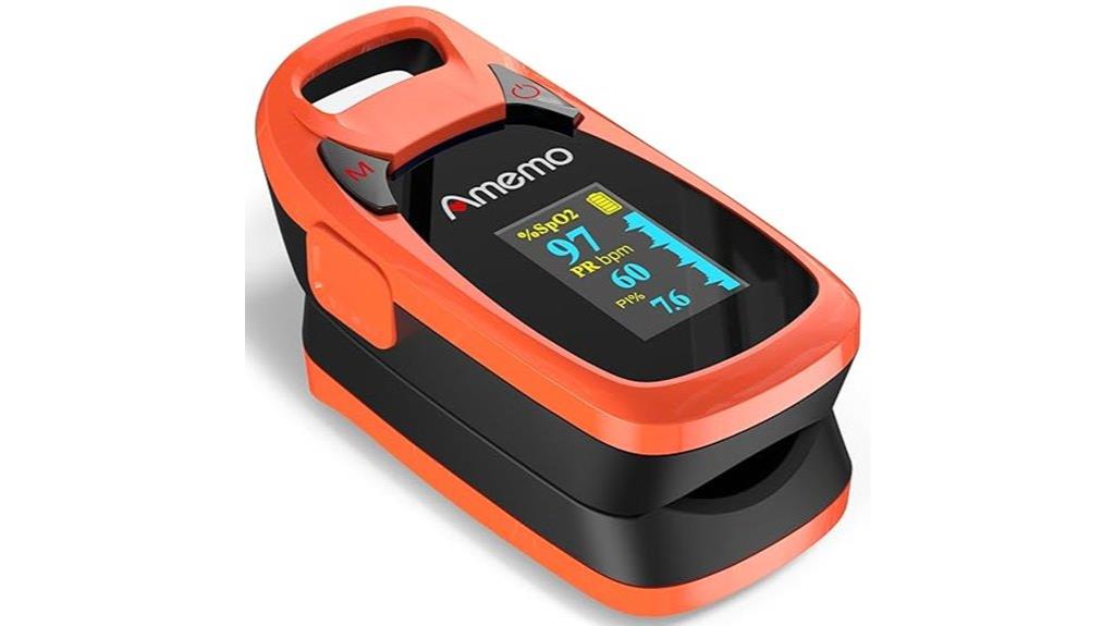 red orange oled pulse oximeter