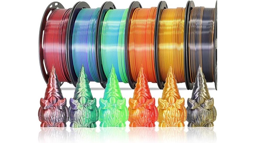 six color dual extrusion filament