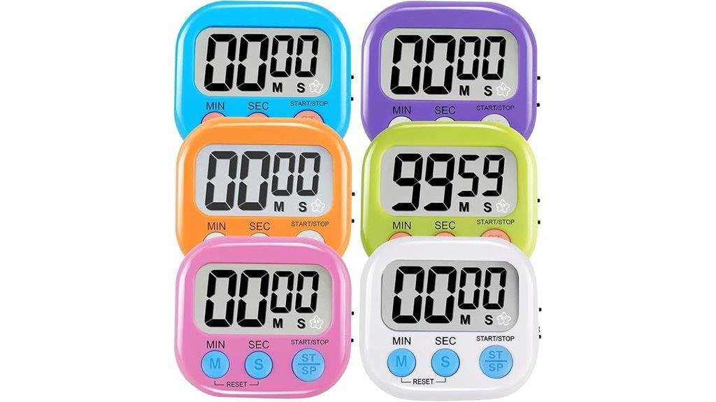 six digital timers