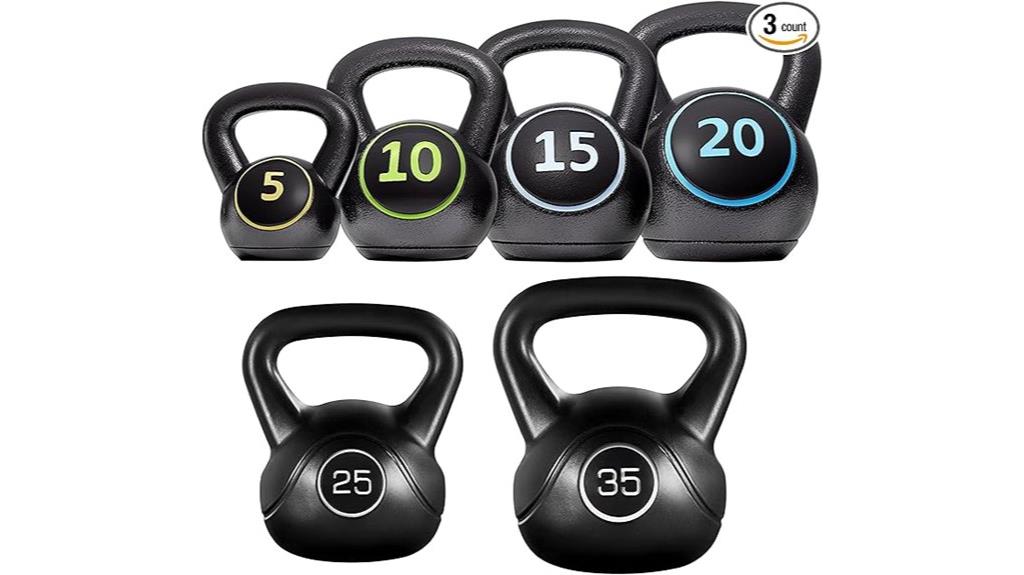 six kettlebell home set