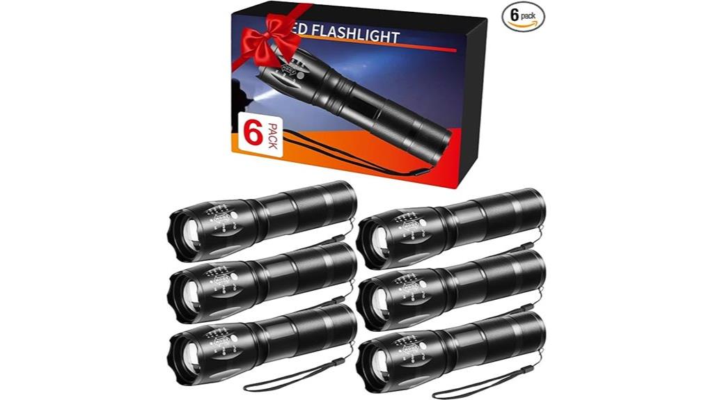 six led tactical flashlights