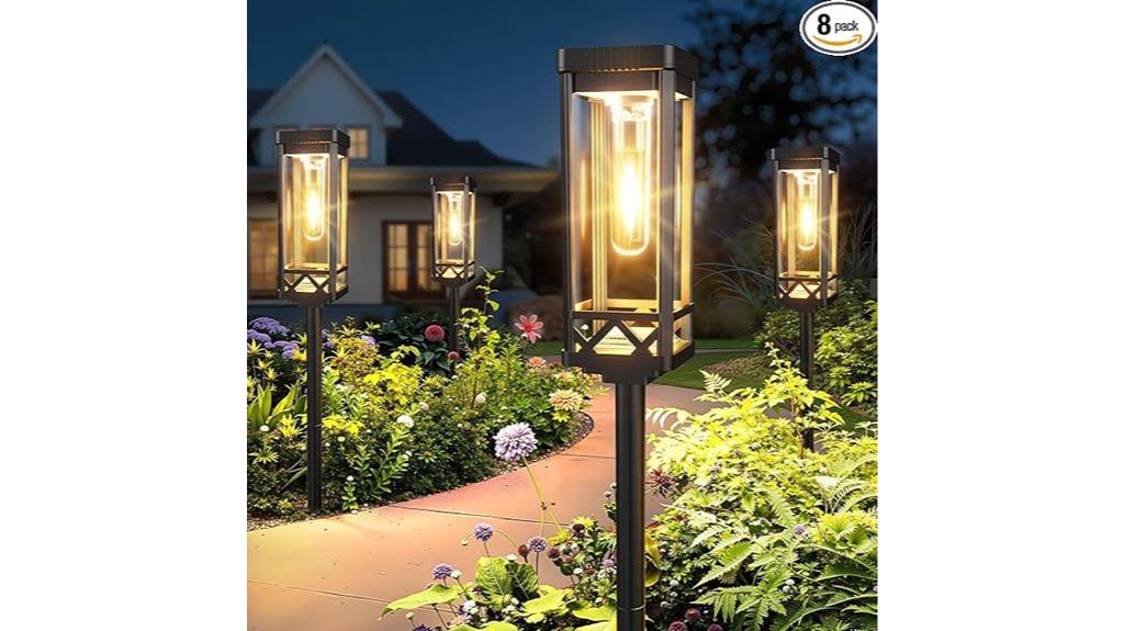 solar powered outdoor pathway lights