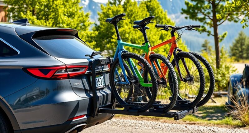 top hitch bike racks