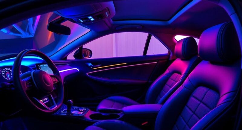 top interior led car lights