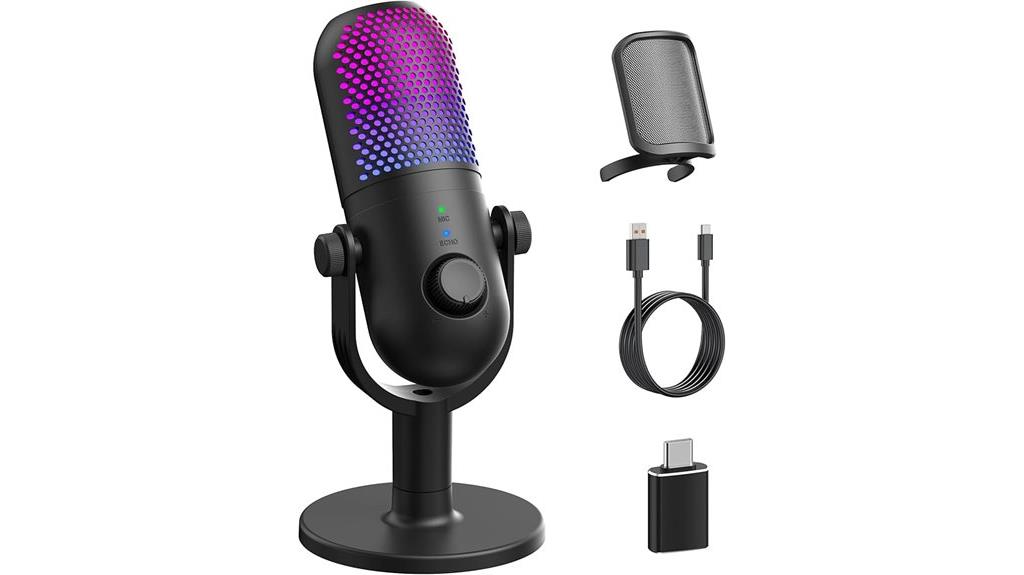 usb gaming microphone with stand