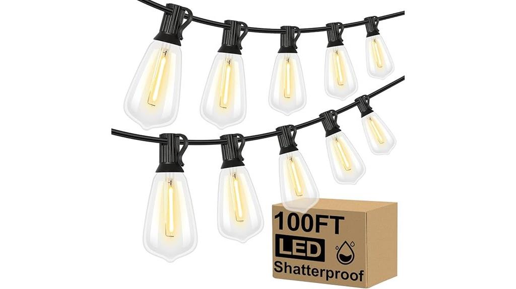 waterproof 100ft edison string