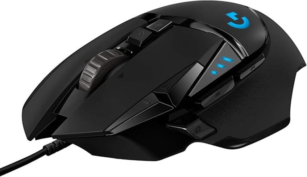 wired rgb gaming mouse