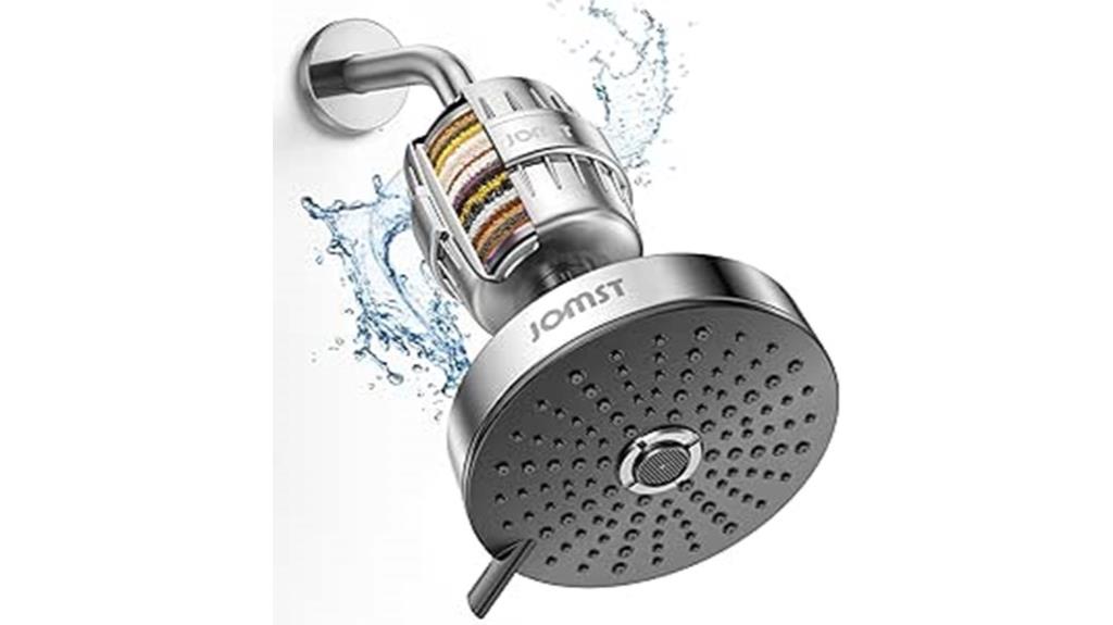 filtered chrome shower head