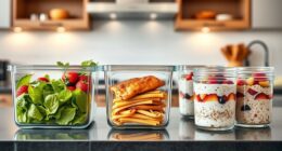 top glass food storage