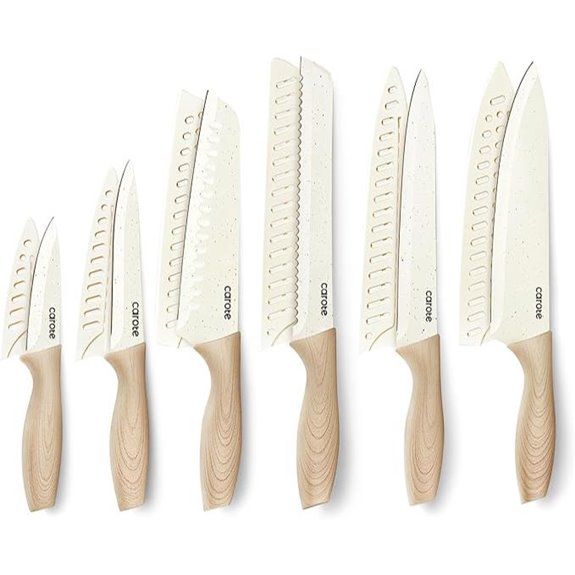 CAROTE 12PCS Knife Set with Blade Guards