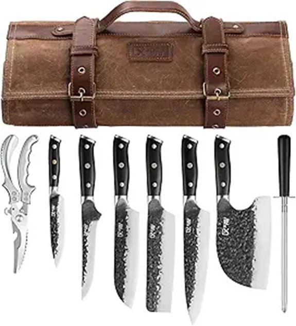 Chef Knife Set with Accessories and Carrying Bag