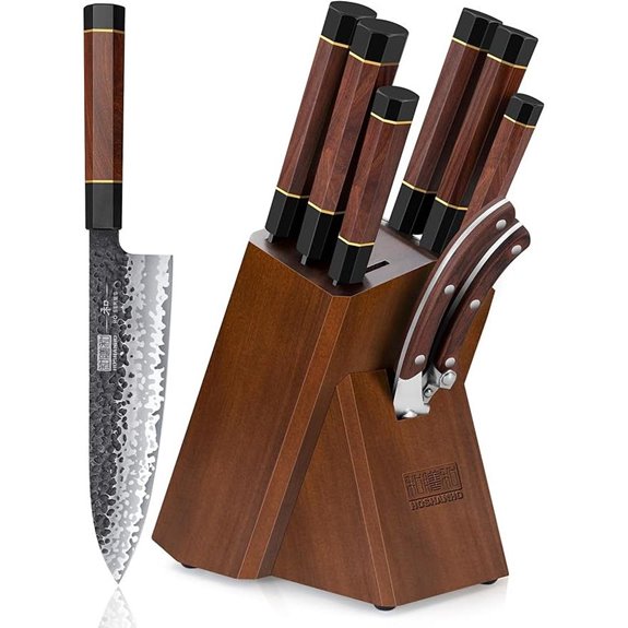HOSHANHO 8-Piece High Carbon Steel Kitchen Knife Set