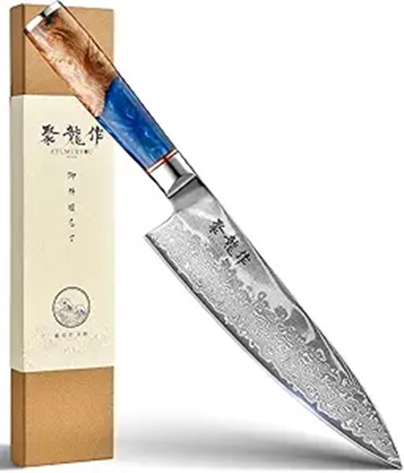 Japanese Damascus Chef Knife 8-Inch VG10 Steel