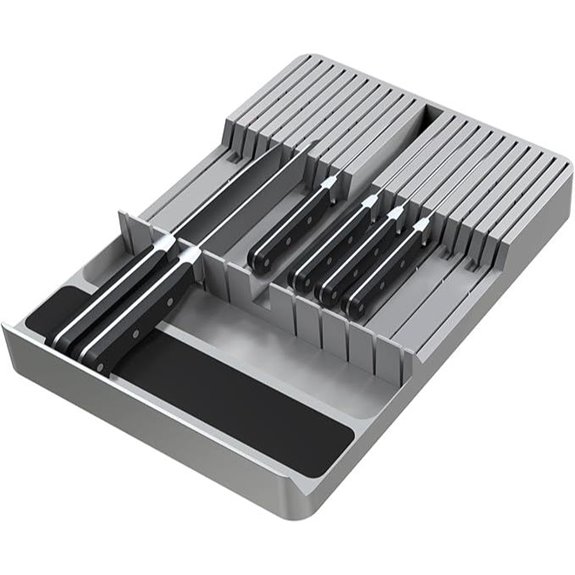 NIUXX Knife Drawer Organizer Holds 20 Knives