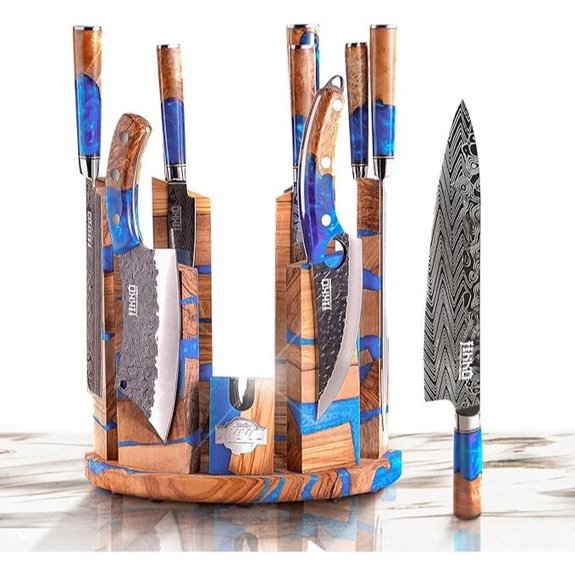 Jikko 9-Piece Magnetic Japanese Kitchen Knife Set