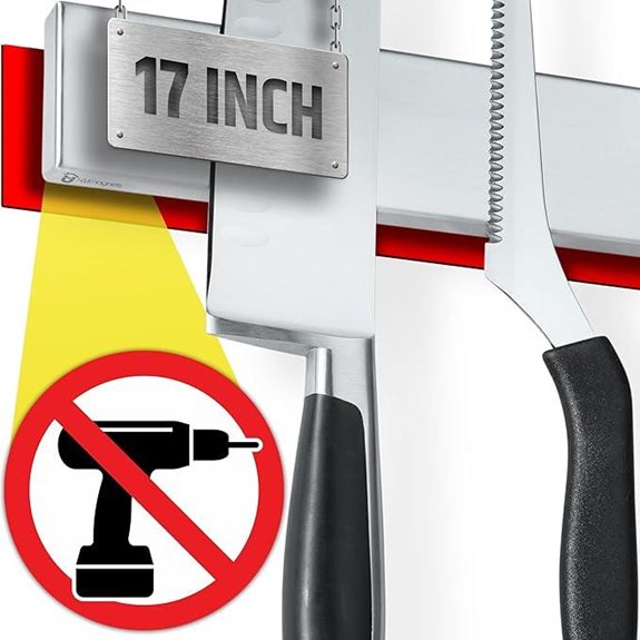 Magnetic Knife Holder Wall Mount with Adhesive Backing