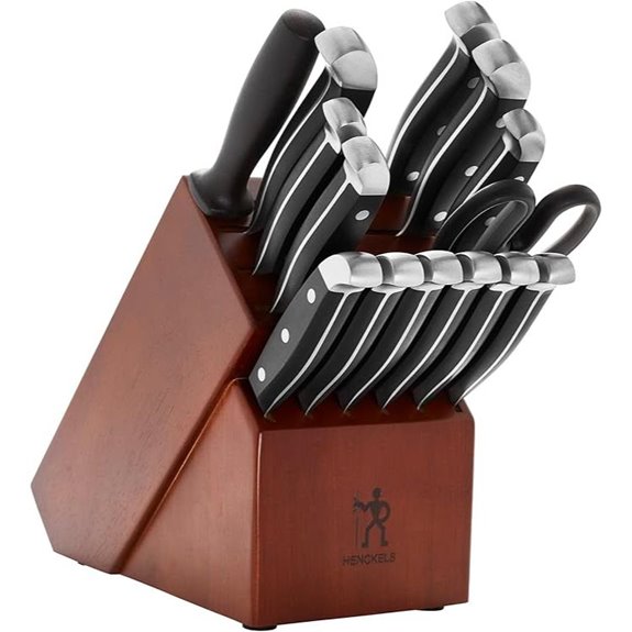 HENCKELS 15-Piece Premium Knife Set with Block