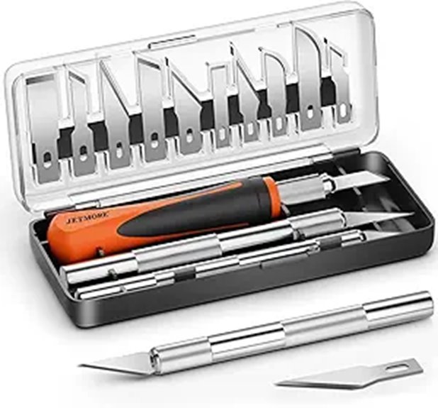 16 Pcs Craft Knife & Blade Set for Hobby Projects