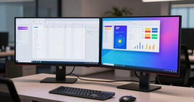large monitors boost productivity