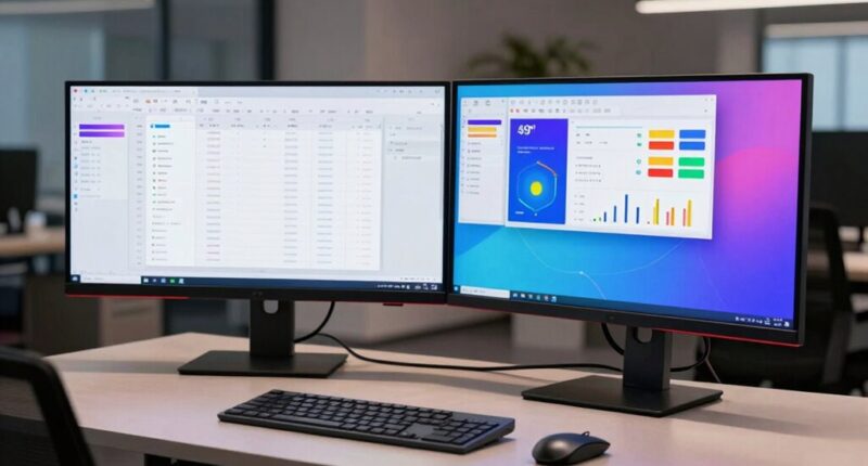 large monitors boost productivity