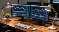 trading room desk illumination